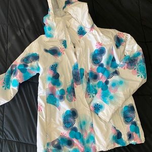 ROXY 5K Silver Hooded Snowboard Jacket